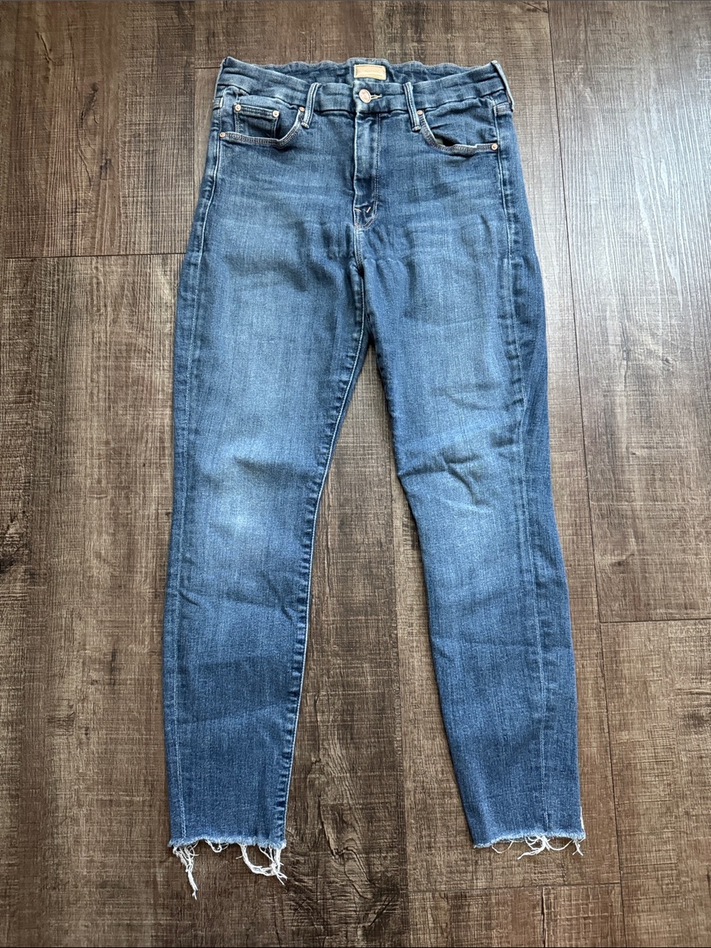MOTHER Blue High-Rise Skinny Jeans
